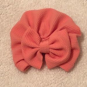 Coral baby girl turban